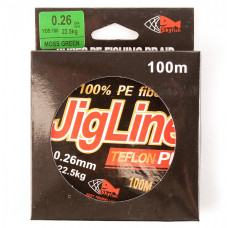 Шнур плетеный JigLine Teflon PE 0,16 мм 100 метров