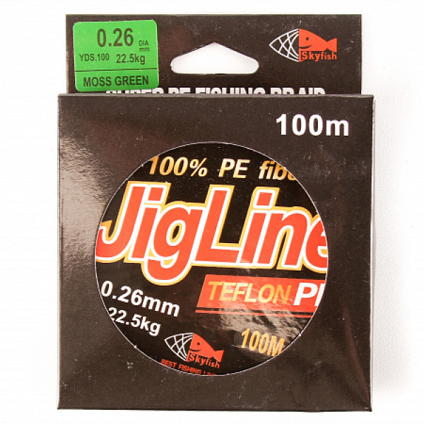 Шнур плетеный JigLine Teflon PE 100 метров в Уфе